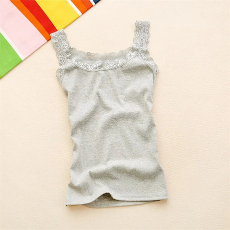 Débardeur d'été noir sans manches pour femme, avec haut en dentelle et intérieur rouge, style camisole en dentelle, sous-vêtements amples, vêtements pour femmes, gilet