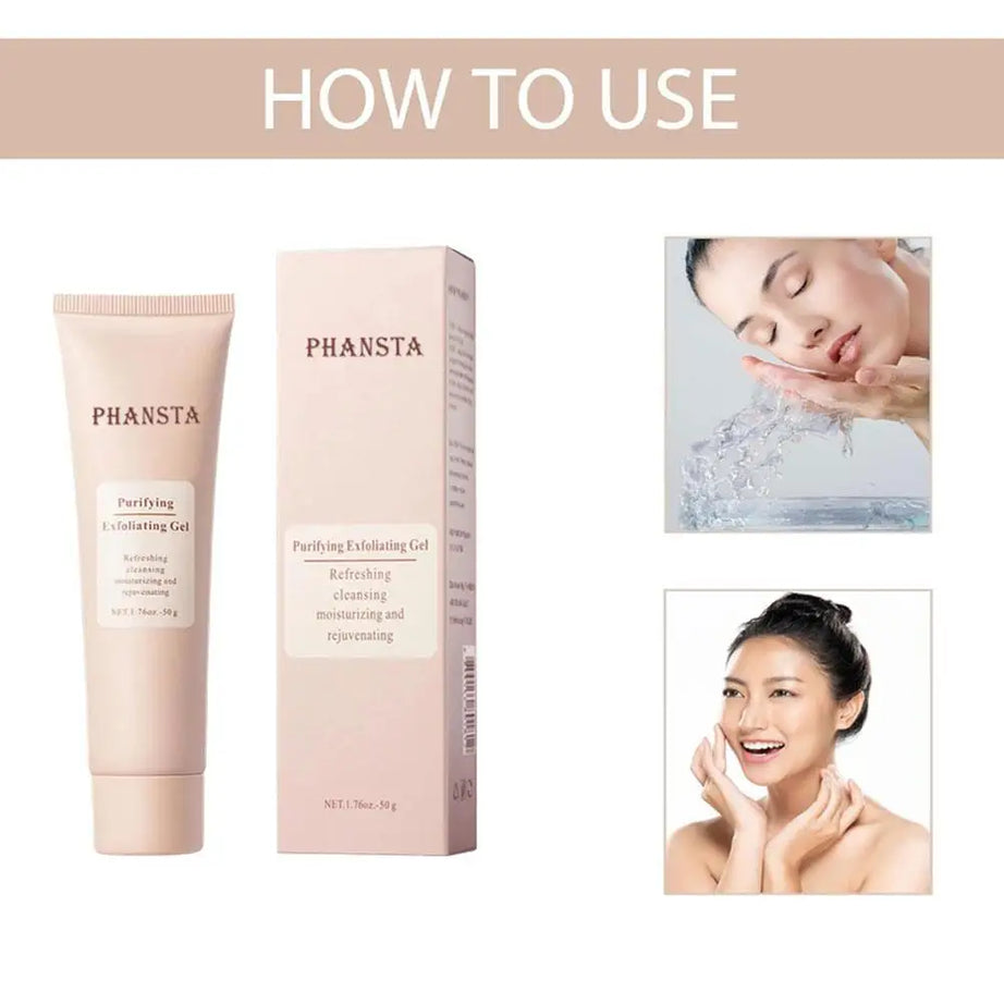 Face Exfoliating Gel Deep Cleansing Pores,Remove Dead Skin Purify Gentle Exfoliate Oil Control Moisturizing Face Scrub Skin Care