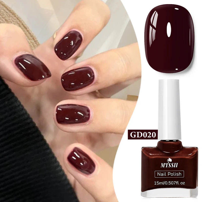 15ml Water-Based Nail Polish 40 Colors Long Lasting Quick Drying No Need of Lamp to Cure Nail Supplies Vernis for Nails Manicure