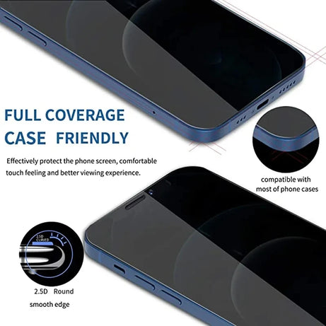 Protection d'écran en verre trempé (1 à 3 pièces) pour Vivo Y01, Y21, Y33, Y55, Y70, Y11S, Y20S, Y21S, X21S, Y93S, Y21G, Z5, Y20A et Y21A (anti-espionnage)