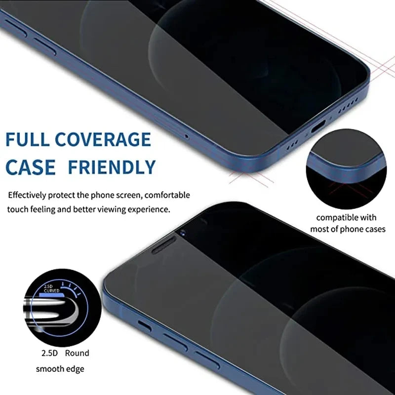 Protector de pantalla de vidrio templado con privacidad (1-3 unidades) para Vivo Y01 Y21 Y33 Y55 Y70 Y11S Y20S Y21S X21S Y93S Y21G Z5 Y20A Y21A Anti-espía