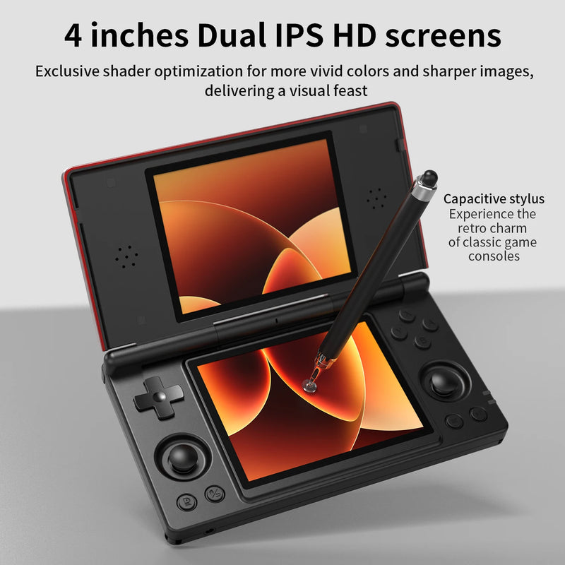 Console de jeux portable Anbernic RG DS, double écran IPS 4 pouces, Android, batterie 4000 mAh, lecteur de jeux vidéo à clapet, compatible avec le streaming Wi-Fi RixelHK
