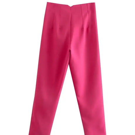Tenues de bureau Koekop Pantalons crayon Noir Rose Blanc Pantalons Femme Mode Vêtements de bureau Pantalons taille haute pour femmes Pantalons habillés