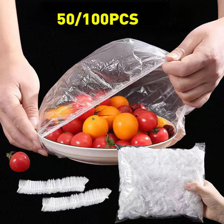 Couvercles alimentaires réutilisables et jetables en plastique, résistants et élastiques, pour bols et assiettes. Sac de conservation des aliments.