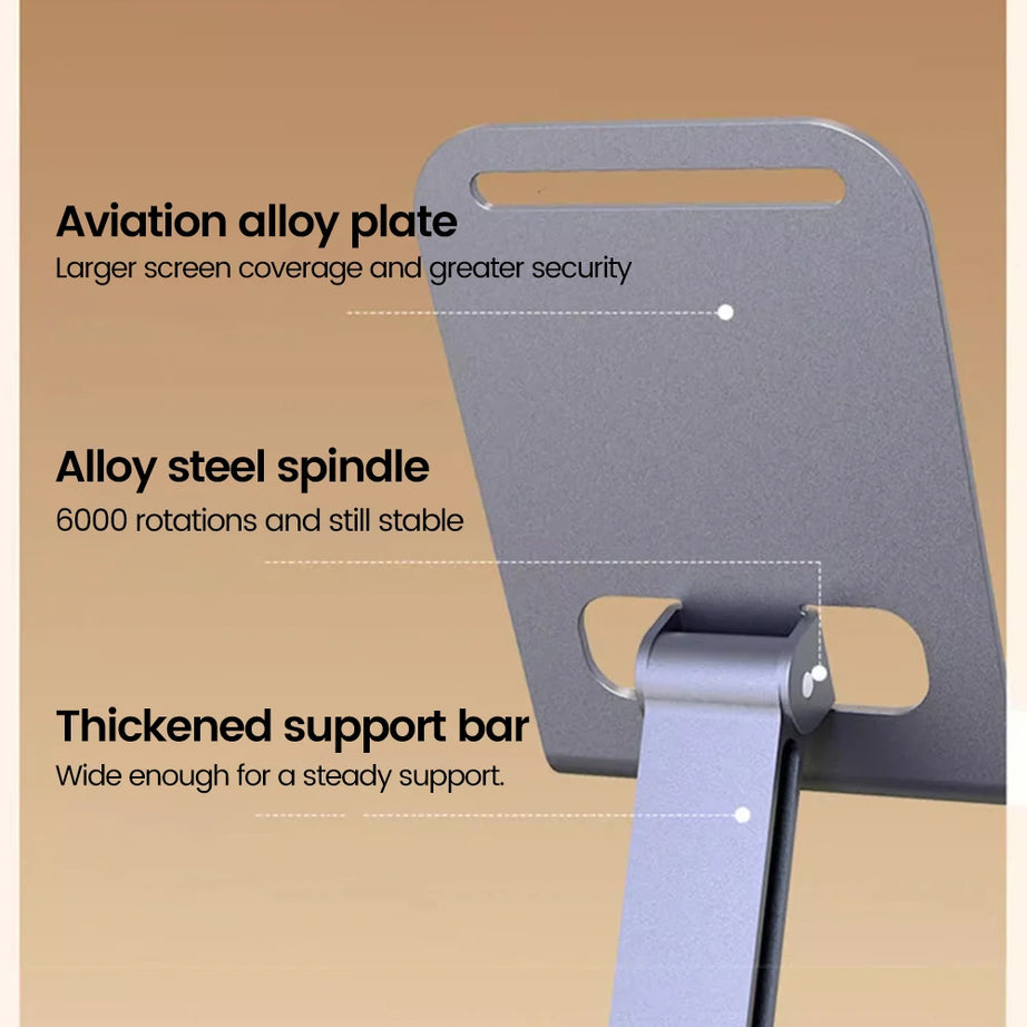 Support de téléphone portable rotatif Olaf pour table, compatible iPad, Samsung et iPhone 15, 14 et 13 pouces.