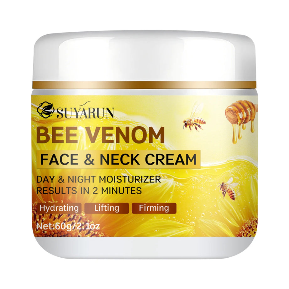 SUYARUN Crème Visage Anti-Âge au Collagène et Venin d'Abeille | Hydratant Raffermissant et Liftant | Réduction des Rides | Hydratation 24H.