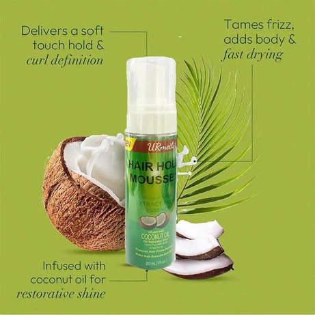 Curly Hair Mousse（207ml) For Wigs Strong Hold Olive Oil Hair Styling Mousse Anti-Frizz Hair Foam Mousse For Styling Hair Women