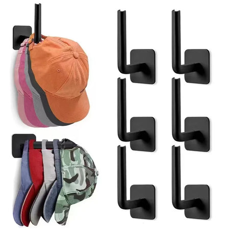 Lot de 2/4 crochets adhésifs résistants sans perçage pour étagère ou porte-chapeaux.