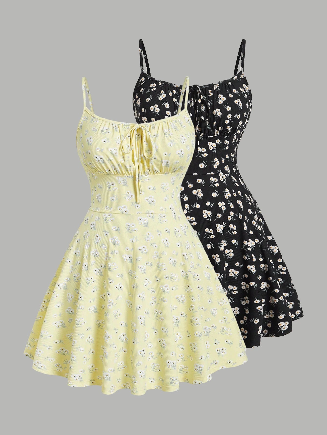 Robe camisole élégante sans manches à fines bretelles et imprimé floral, nouvelle tendance