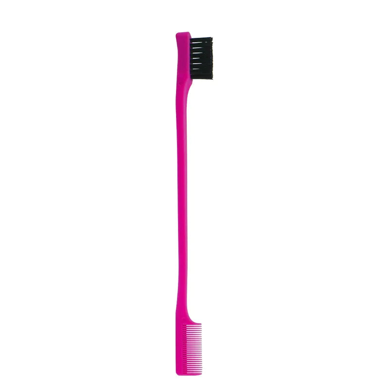 Brosse à cheveux antistatique 2 en 1 avec peigne intégré, idéale pour les perruques en cheveux naturels.