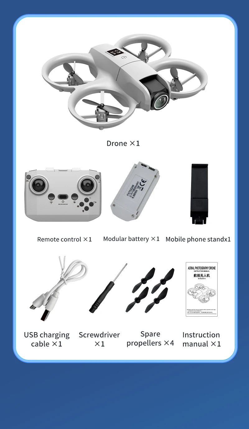 Nouveau mini drone H135 WIFI FPV Hover, caméra 4K professionnelle, lumières colorées, drone RC pliable, quadricoptère, jouet RC, cadeau