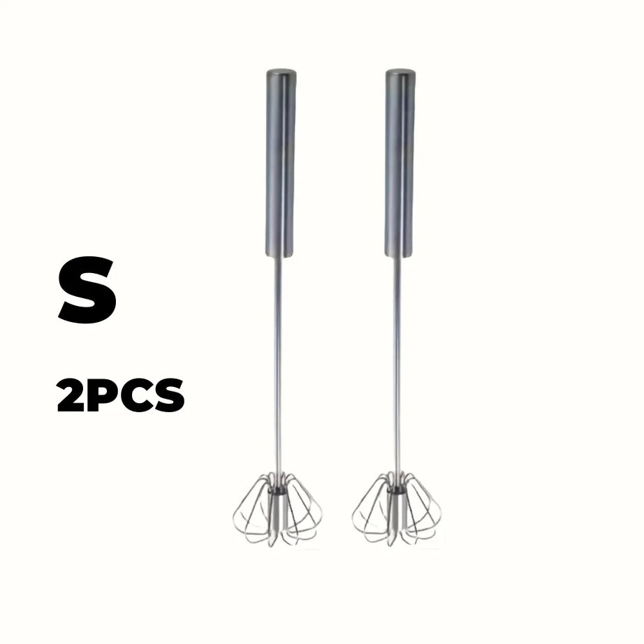 Batteur à œufs en acier inoxydable, mélangeur semi-automatique durable pour mélanger, remuer et battre les œufs sans effort, idéal pour la pâtisserie.