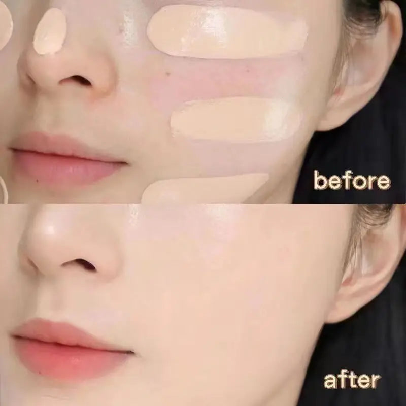 Le fond de teint liquide camoufle naturellement les imperfections sans effet poudre, crème visage simple, fond de teint transparent, masque les imperfections.