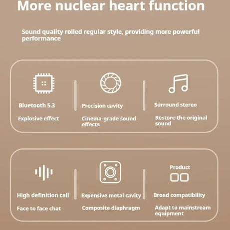 Casque stéréo Hi-Fi circum-aural M5 sans fil Bluetooth 5.3, idéal pour le sport et les jeux vidéo. Compatible avec carte TF/AUX et réduction du bruit.
