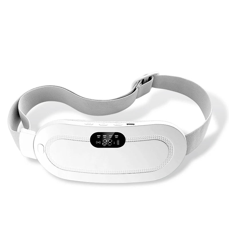 Ceinture chauffante vibrante de massage électrique pour la taille, le ventre et l'abdomen, idéale pour soulager les crampes menstruelles.