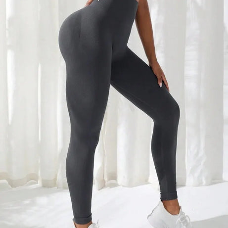 Pantalon de sport pour femme, legging de fitness et de yoga sans coutures, taille haute extensible, sans coutures.