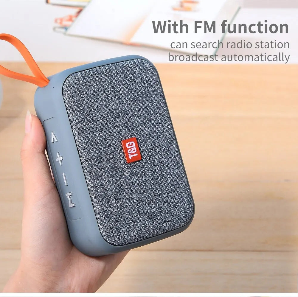 Barre de son portable mini sans fil TG506 Bluetooth 5.0 pour intérieur et extérieur, haute fidélité, compatible carte TF, radio FM, étanche