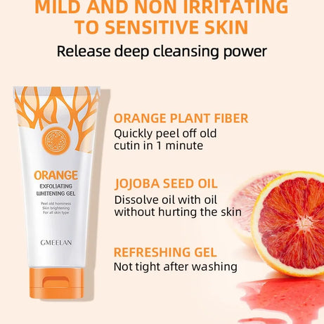Orange Exfoliating Gel Dead Spot Remover Brighten Peeling 50g Gentle Repair Scrub Whiten Hydrating Moisturizer Korean Skin Care