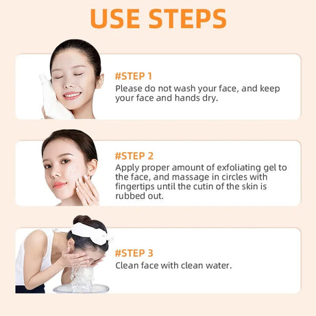 Orange Exfoliating Gel Dead Spot Remover Brighten Peeling 50g Gentle Repair Scrub Whiten Hydrating Moisturizer Korean Skin Care