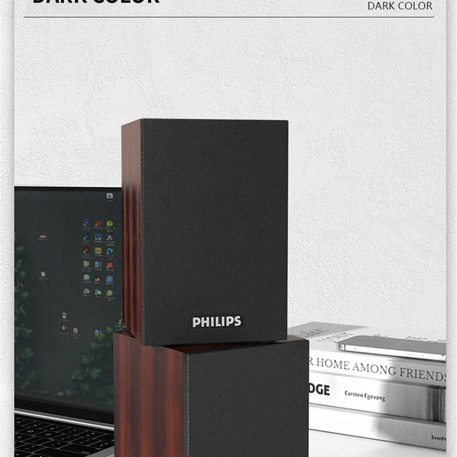 Enceinte Bluetooth Philips SPA20 avec son surround à 360°, stéréo sans fil Bluetooth pour ordinateur portable Macbook