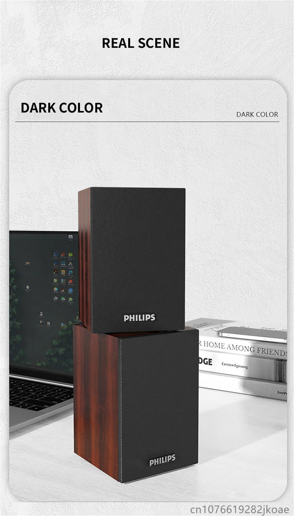 Enceinte Bluetooth Philips SPA20 avec son surround à 360°, stéréo sans fil Bluetooth pour ordinateur portable Macbook