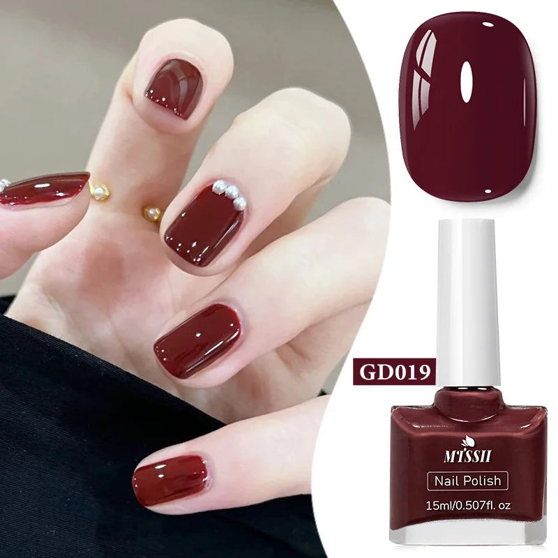 15ml Water-Based Nail Polish 40 Colors Long Lasting Quick Drying No Need of Lamp to Cure Nail Supplies Vernis for Nails Manicure