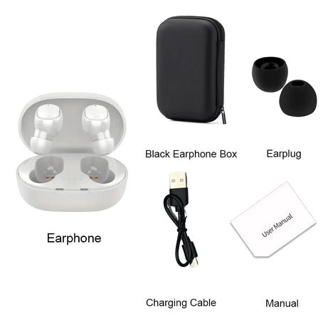 Écouteurs intra-auriculaires Bluetooth sans fil TWS A6S avec réduction de bruit et micro pour Huawei, Xiaomi et Redmi
