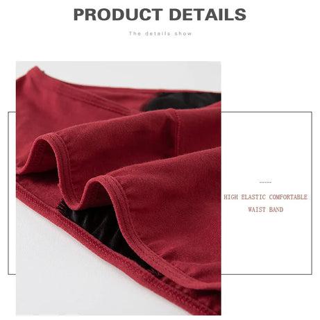 Lot de 3 culottes menstruelles pour femmes, anti-fuites, en coton, absorbantes, physiologiques, pour les règles.