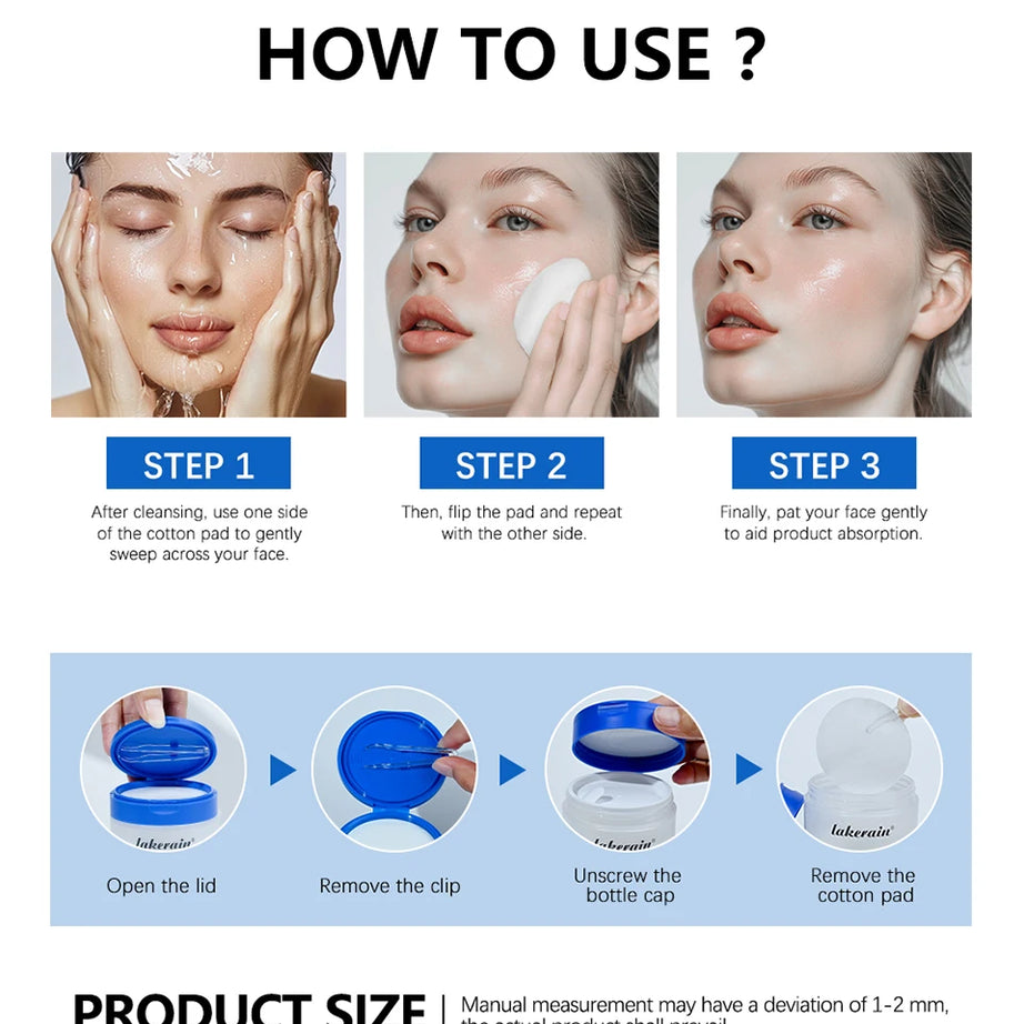 Disques toniques visage Zero Pore Pad 2.0 à double texture pour exfolier et lisser les pores. Soin coréen pour tous types de peau. 70 disques.