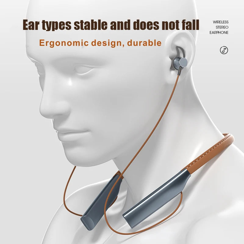 Fone Bluetooth Earphones Wireless Headphones Magnetic Sport Neckband Neck-hanging TWS Earbuds Wireless Blutooth Headset with Mic