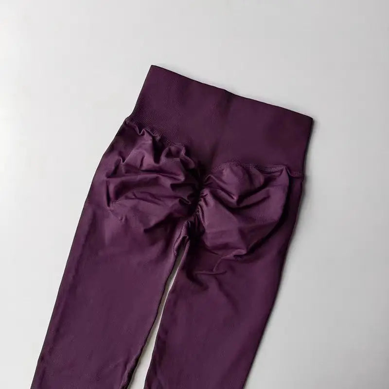 Leggings de yoga taille haute pour femme, sans coutures, effet push-up, pour le sport, le fitness et la course à pied, gainants et ultra-élastiques.