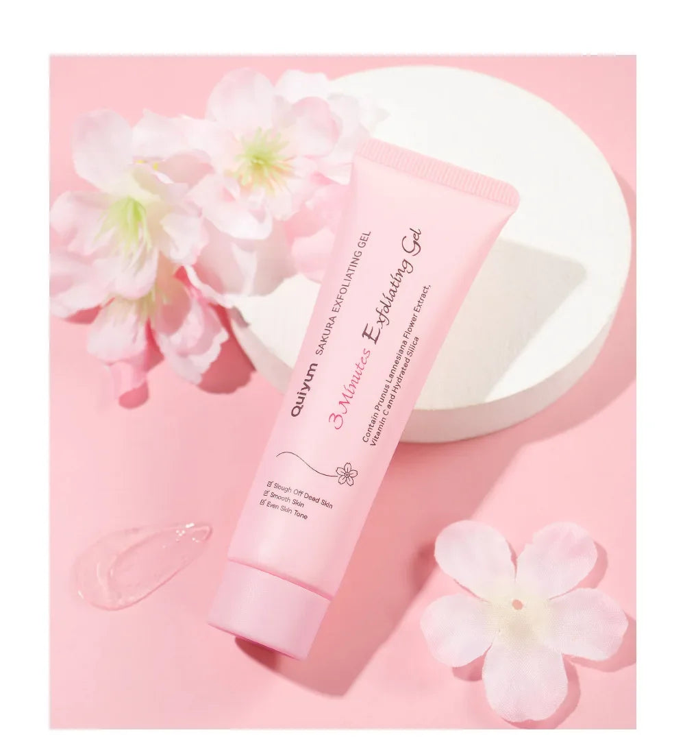 Gel exfoliant Sakura pour le visage, gommage hydratant et nourrissant réparateur, soin beauté 30 g/50 g