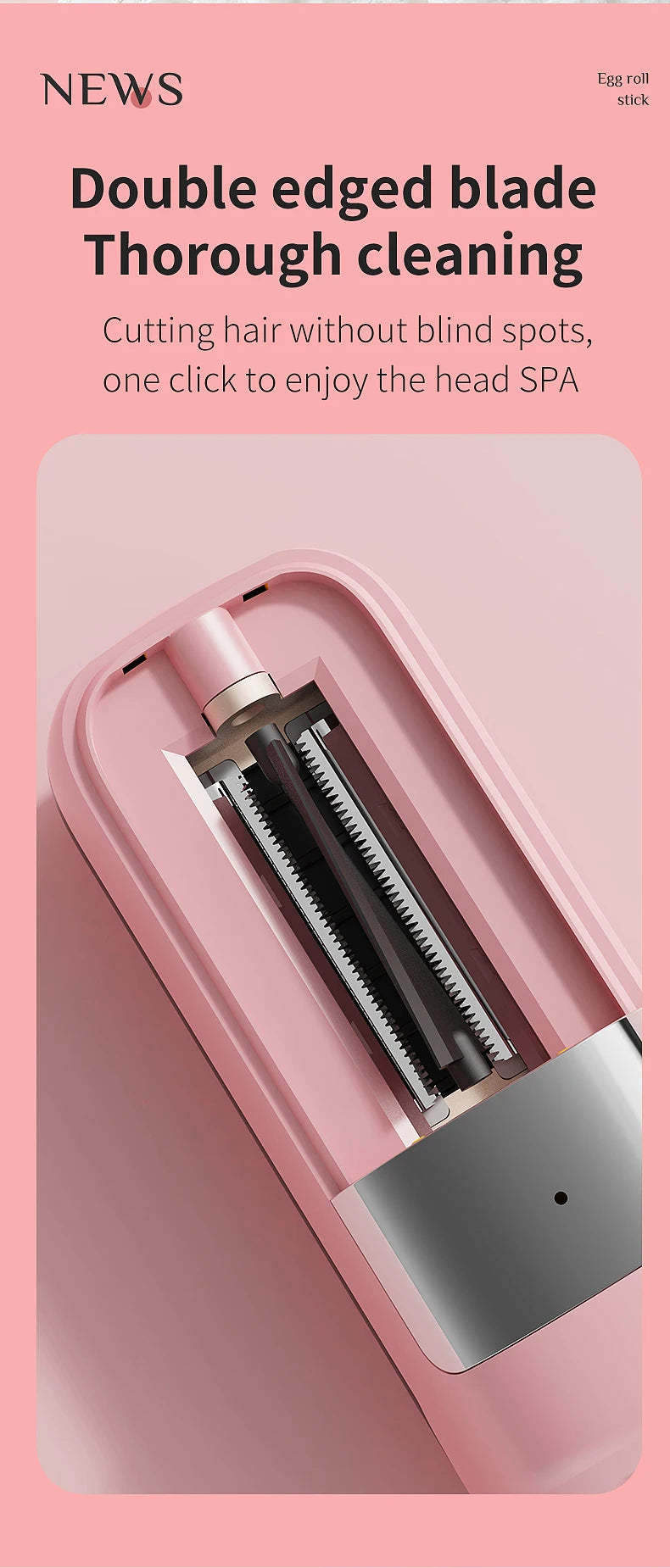 Coupe-pointes automatique professionnelle sans fil pour femmes, idéale pour les cheveux secs, abîmés et cassants.