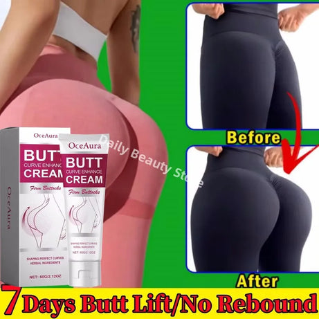 Crème liftante pour les fesses, les hanches et la poitrine, massage pour une croissance plus ferme et repulpante, prévient l'affaissement des seins, pour des fesses plus volumineuses, raffermies et galbées.
