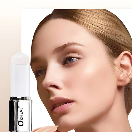 Fond de teint stick thermosensible O'CHEAL, couvrance du visage, imperfections et pores, double embout, fini mat.