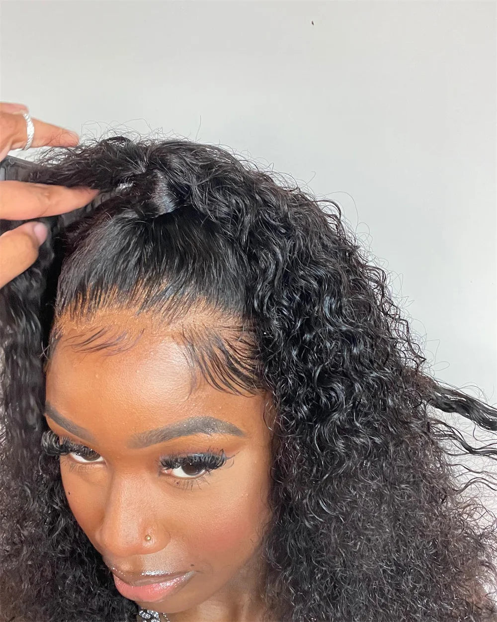 Perruques bouclées au carré, cheveux humains brésiliens, 13x4 Deep Water Wave, perruques frontales en dentelle 5x1 et 13x1 avec raie en T, pour femmes, pré-épilées à 200 %.