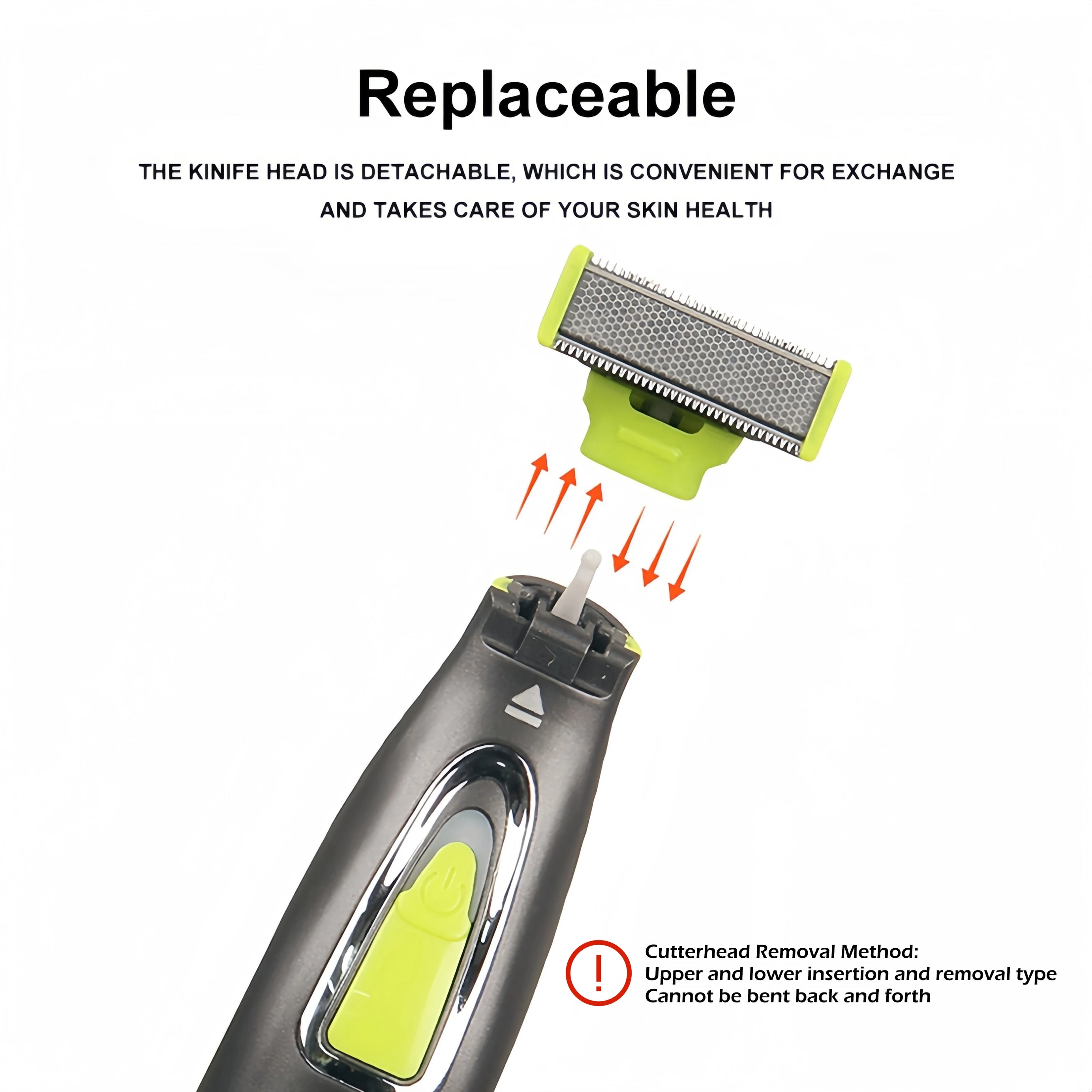 Rasoir électrique MLG pour hommes et femmes, portable, pour le corps entier, avec lame en T et port USB, idéal pour la barbe et les aisselles. Lavable.