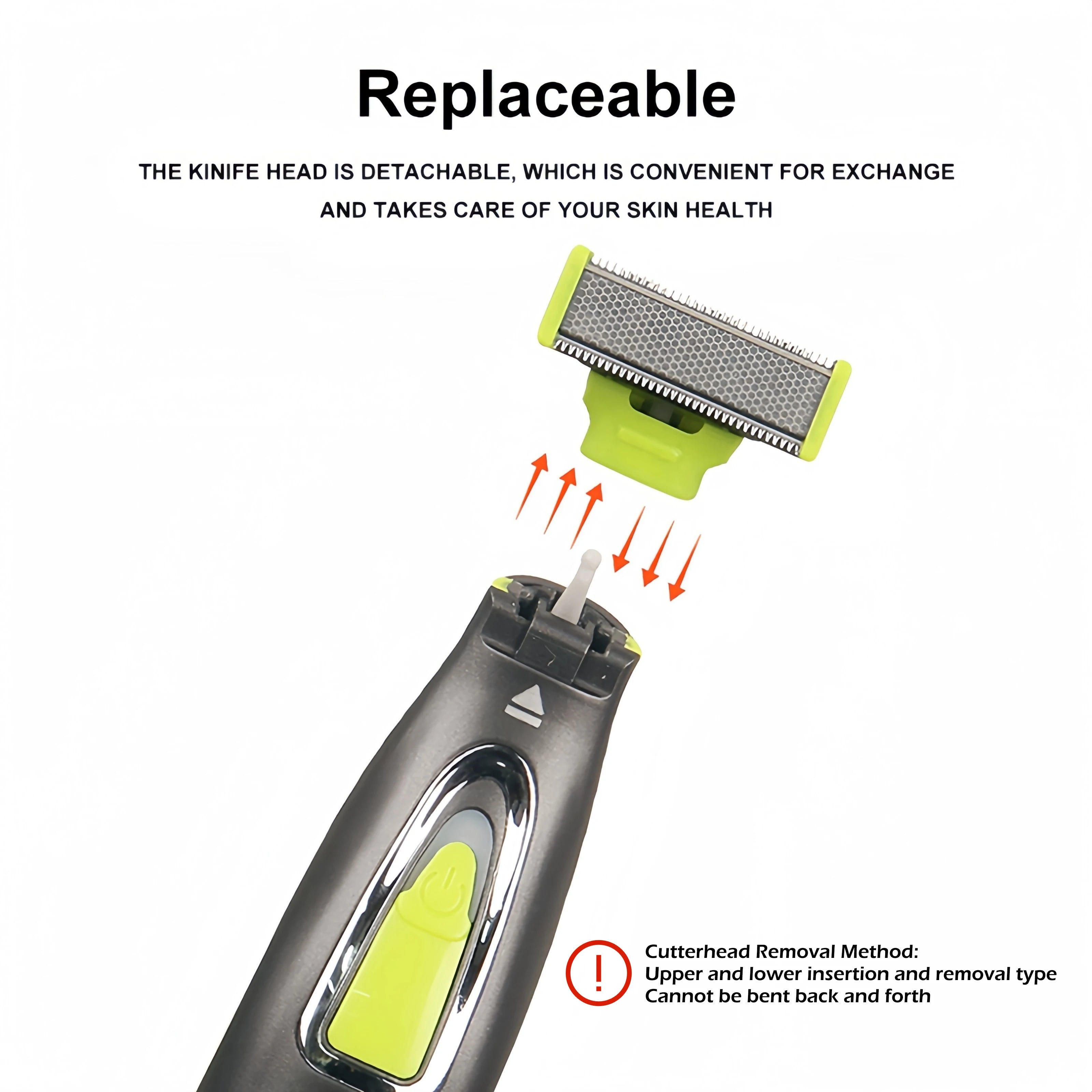 Rasoir électrique MLG pour hommes et femmes, portable, pour le corps entier, avec lame en T et port USB, idéal pour la barbe et les aisselles. Lavable.