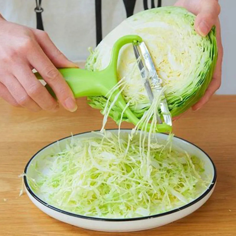 Éplucheur à légumes et fruits, râpe à chou en acier inoxydable, trancheuse à salade et pommes de terre, accessoires de cuisine, ustensiles de cuisson, large ouverture