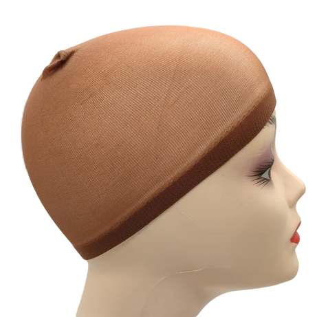2 unidades/bolsa Gorro de peluca de media superior Red para pelucas de cabello tejido Redes para pelucas de cabello negro Marrón Gorro de peluca de malla elástica para hacer pelucas