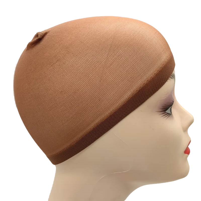 2 unidades/bolsa Gorro de peluca de media superior Red para pelucas de cabello tejido Redes para pelucas de cabello negro Marrón Gorro de peluca de malla elástica para hacer pelucas