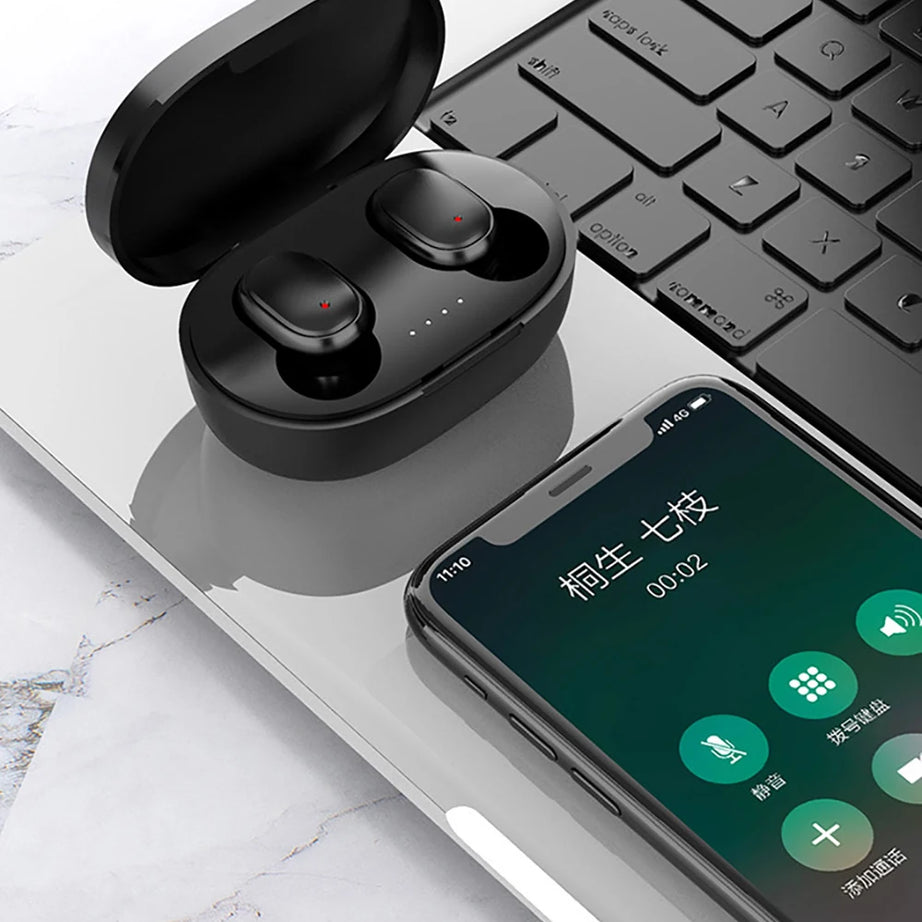Écouteurs intra-auriculaires Bluetooth sans fil TWS A6S avec réduction de bruit et micro pour Huawei, Xiaomi et Redmi