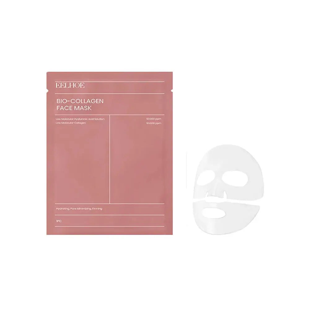 1/5/10 unidades Mascarilla facial de biocolágeno que reduce los poros, hidratación profunda, mascarilla nocturna, humectante, refrescante e iluminadora para el cuidado de la piel del rostro.