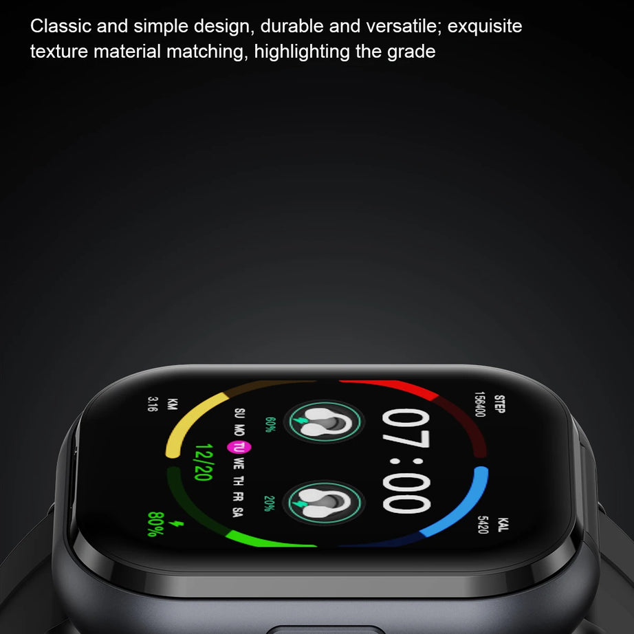 LIGE New Open-back Cip-on Headphones Smart Watch For Men Women 2.01” HD Screen Massive Watch Faces Bluetooth Call Smartwatches