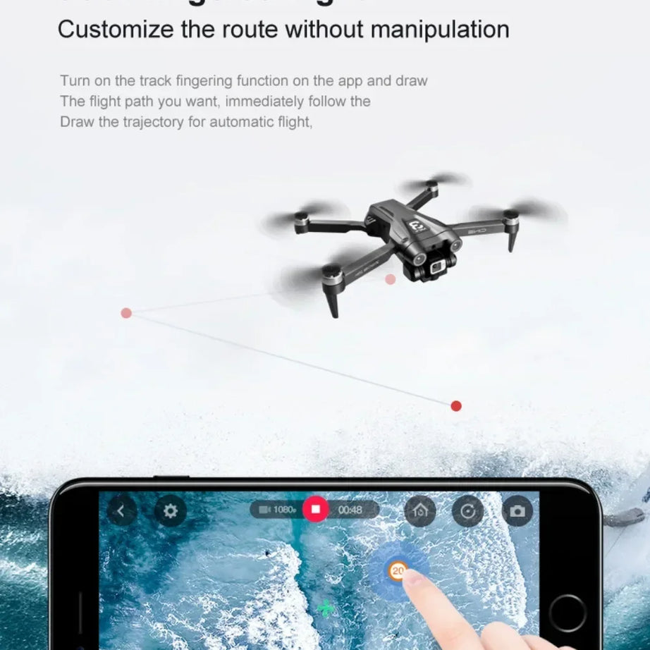 Drone Original Z908 Pro /MAX 8K ESC Professionnel 4K avec localisation par flux optique et évitement d'obstacles sur 3 côtés - Quadricoptère jouet