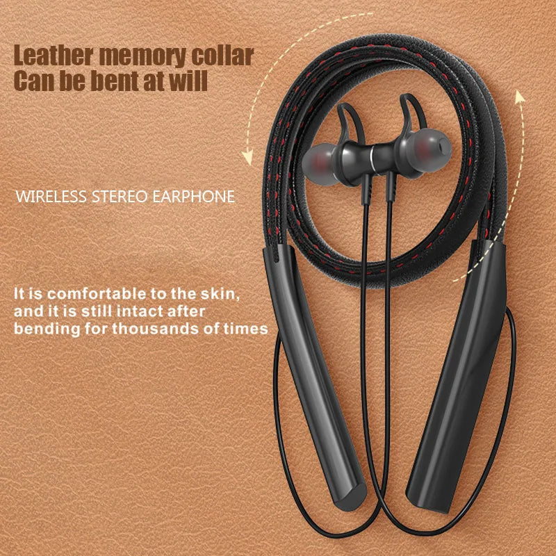 Fone Bluetooth Earphones Wireless Headphones Magnetic Sport Neckband Neck-hanging TWS Earbuds Wireless Blutooth Headset with Mic