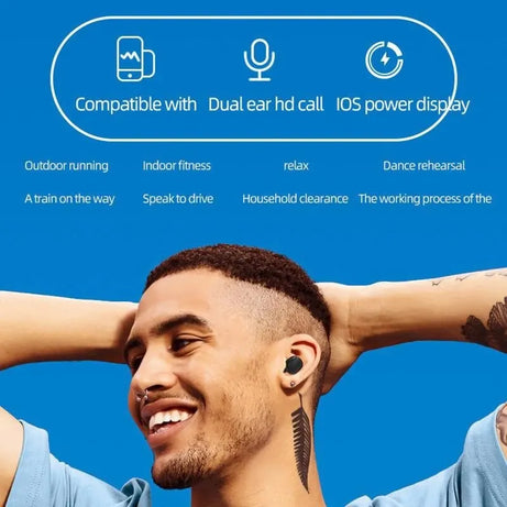 Écouteurs intra-auriculaires Bluetooth sans fil TWS A6S avec réduction de bruit et micro pour Huawei, Xiaomi et Redmi