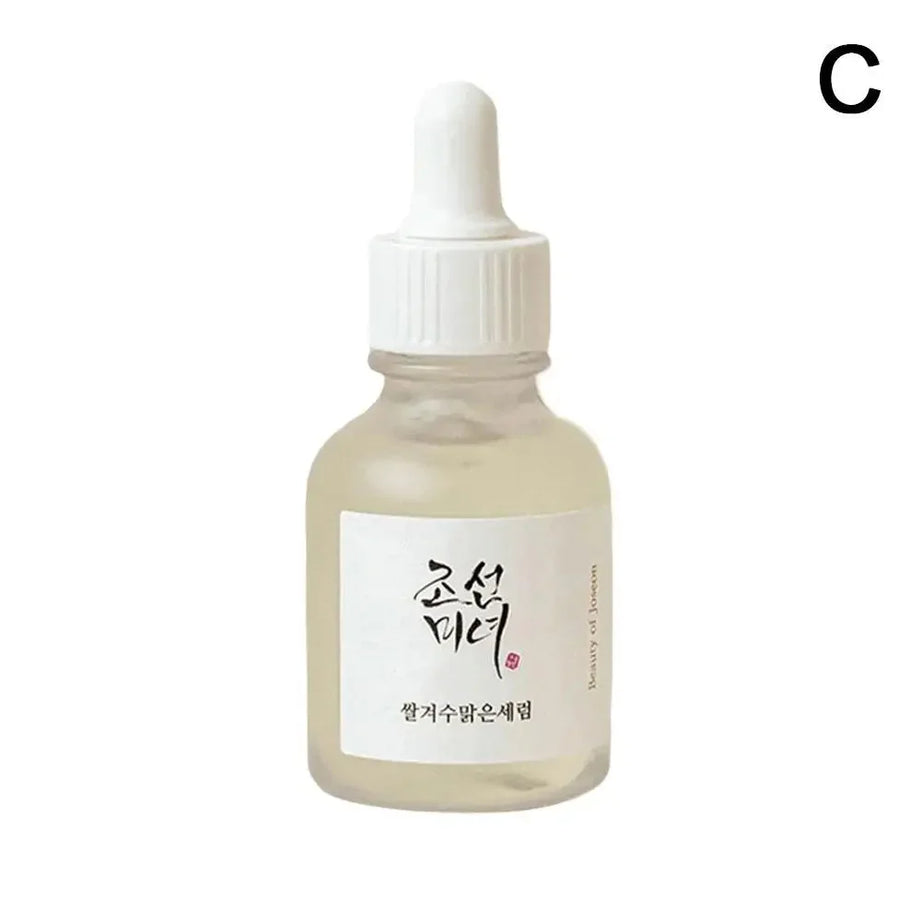 Coffret de soins coréens au riz Joseon et probiotiques : huile essentielle, protection solaire, lotion tonique rafraîchissante, crème hydratante pour le visage et les yeux.