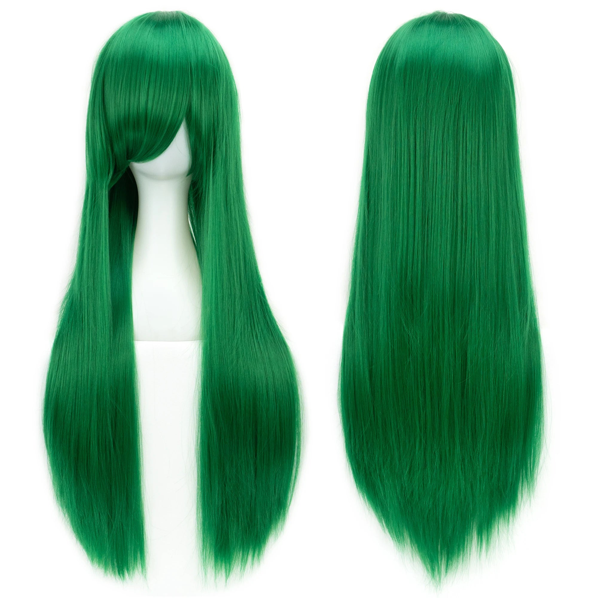 Perruque synthétique Soowee de 80 cm de long, blanche et violette, idéale pour le cosplay, les fêtes et les coiffures noires. Cheveux raides. Postiche pour femme.