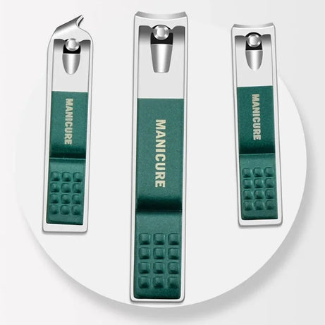 Kit de manucure et pédicure professionnel 6/9 pièces en acier inoxydable avec coupe-ongles et étui de voyage.